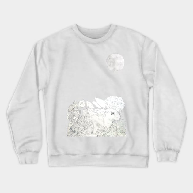 rabbit Crewneck Sweatshirt by colorandcolor